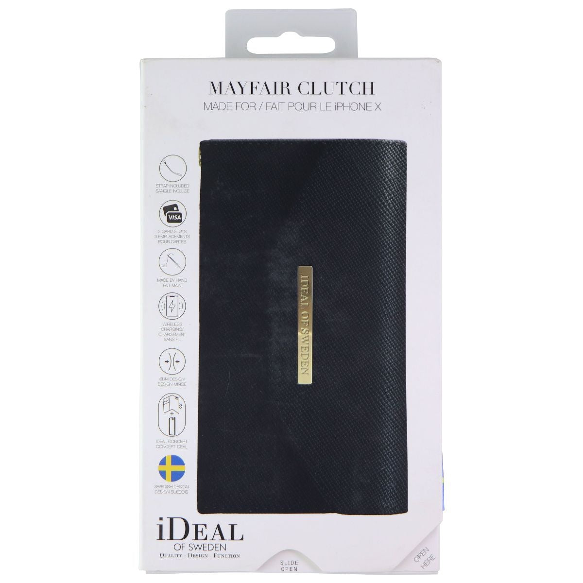 iDeal of Sweden Mayfair Clutch Wallet Case for Apple iPhone Xs/X - Black Cell Phone - Cases, Covers & Skins iDeal of Sweden - Simple Cell Bulk Wholesale Pricing - USA Seller