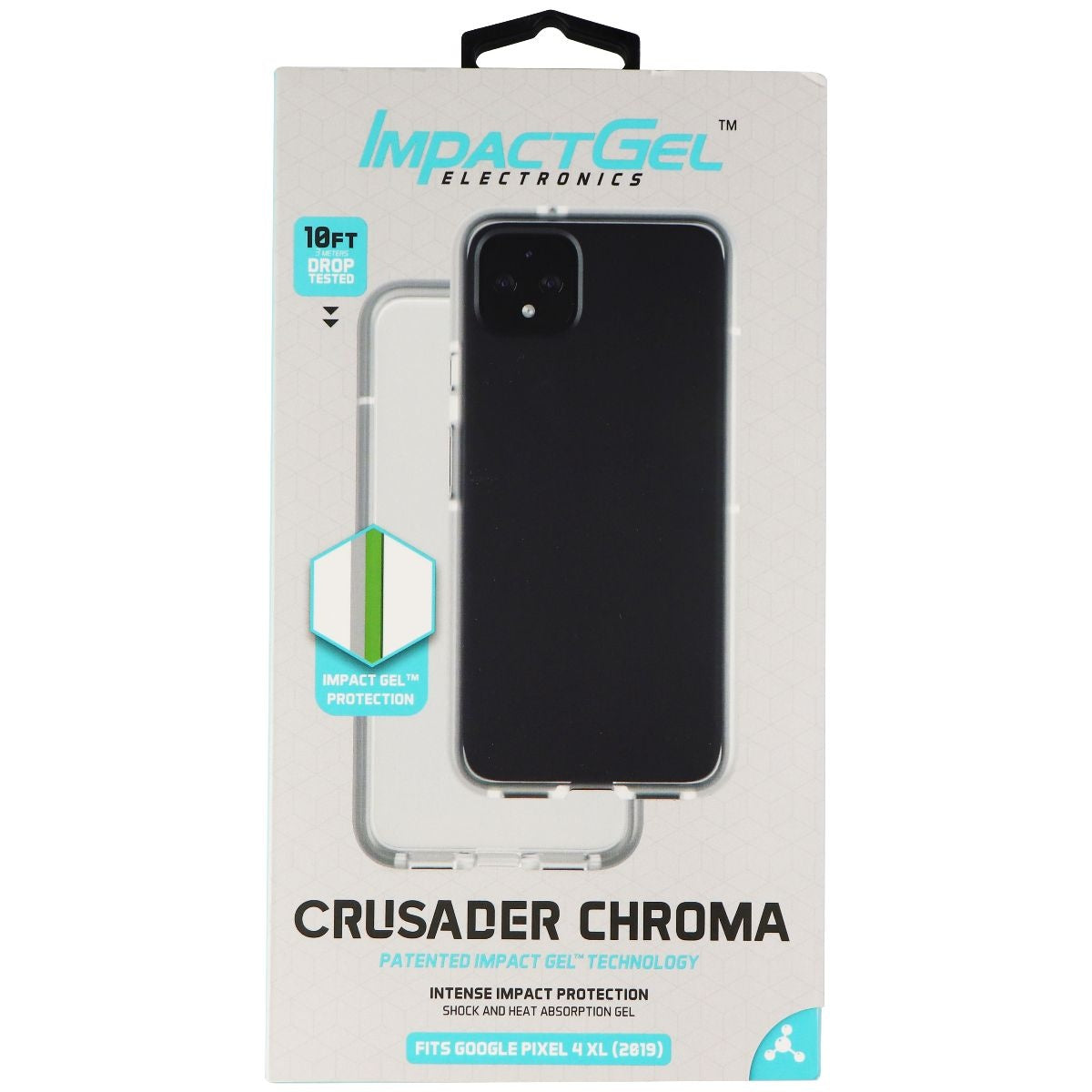 Impact Gel Crusader Chroma Series Hardshell Case for Google Pixel 4 XL - Clear Cell Phone - Cases, Covers & Skins Impact Gel    - Simple Cell Bulk Wholesale Pricing - USA Seller