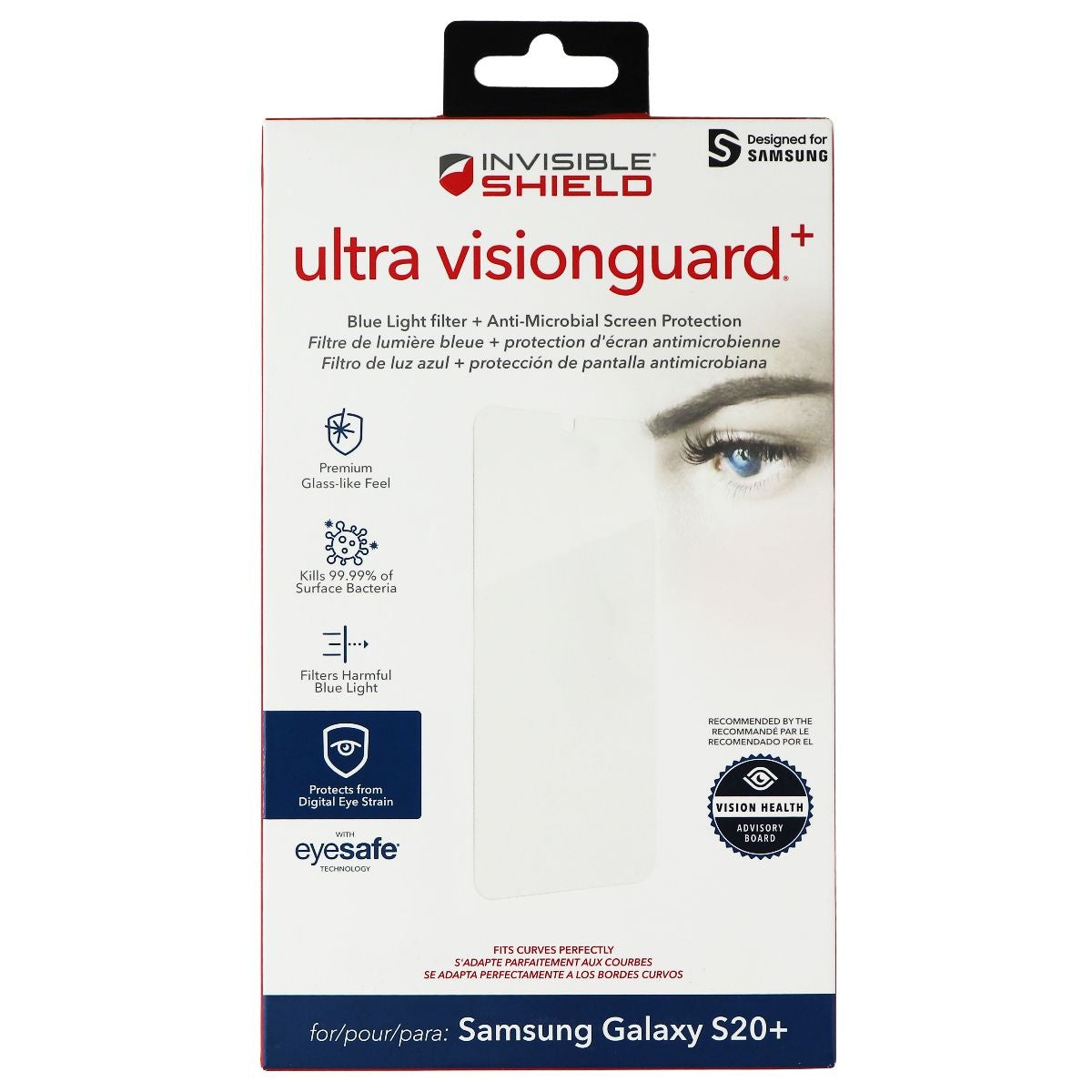 ZAGG InvisibleShield Ultra VisionGuard+ Screen Protector for Samsung Galaxy S20+ Cell Phone - Screen Protectors Zagg    - Simple Cell Bulk Wholesale Pricing - USA Seller