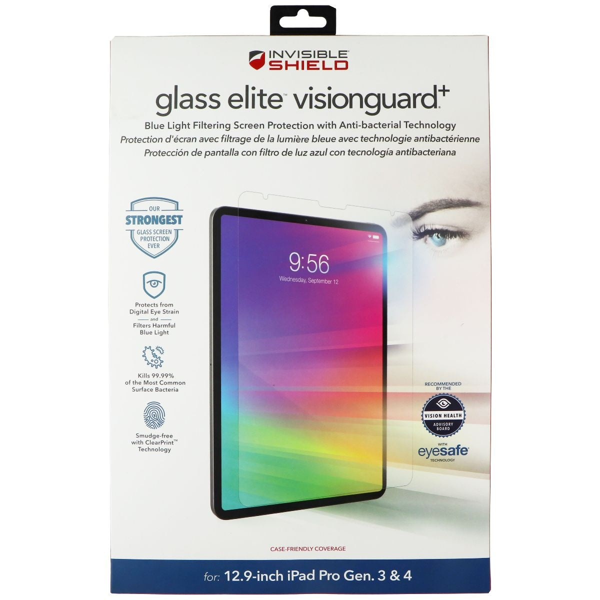 ZAGG GlassElite VisionGuard+ Screen Protector for Apple iPad Pro (3rd/4th Gen) iPad/Tablet Accessories - Screen Protectors Zagg - Simple Cell Bulk Wholesale Pricing - USA Seller