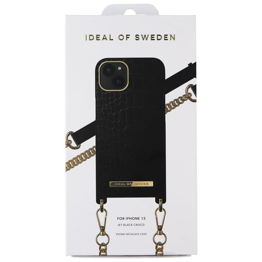 iDeal of Sweden Phone Necklace Case for Apple iPhone 13 - Jet Black Croco Cell Phone - Cases, Covers & Skins iDeal of Sweden - Simple Cell Bulk Wholesale Pricing - USA Seller