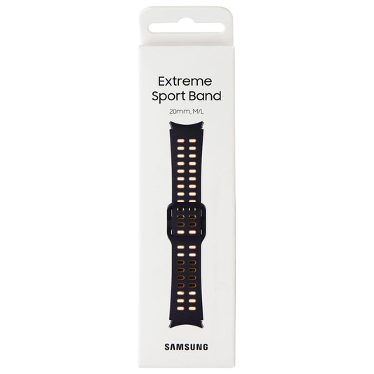 Samsung (20mm, M/L) Extreme Sport Band for Samsung Galaxy Watch4 - Blue/Mustard Smart Watch Accessories - Watch Bands Samsung - Simple Cell Bulk Wholesale Pricing - USA Seller