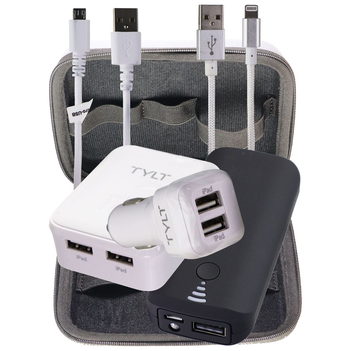TYLT Battery Kit with Car, Wall, and Portable Chargers for iPhone & More - Gray Cell Phone - Chargers & Cradles TYLT - Simple Cell Bulk Wholesale Pricing - USA Seller