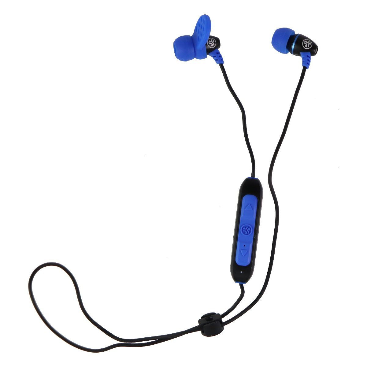 JLab Metal Wireless Rugged Earbuds with Microphone and Control - Black/Blue Portable Audio - Headphones JLAB - Simple Cell Bulk Wholesale Pricing - USA Seller