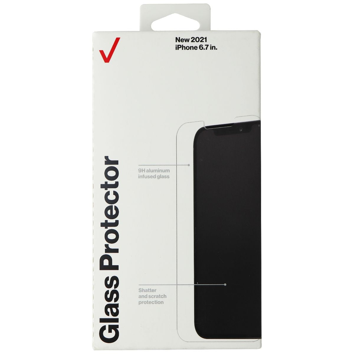 Verizon Tempered Glass Screen Protector for Apple iPhone 13 Pro Max Cell Phone - Screen Protectors Verizon    - Simple Cell Bulk Wholesale Pricing - USA Seller