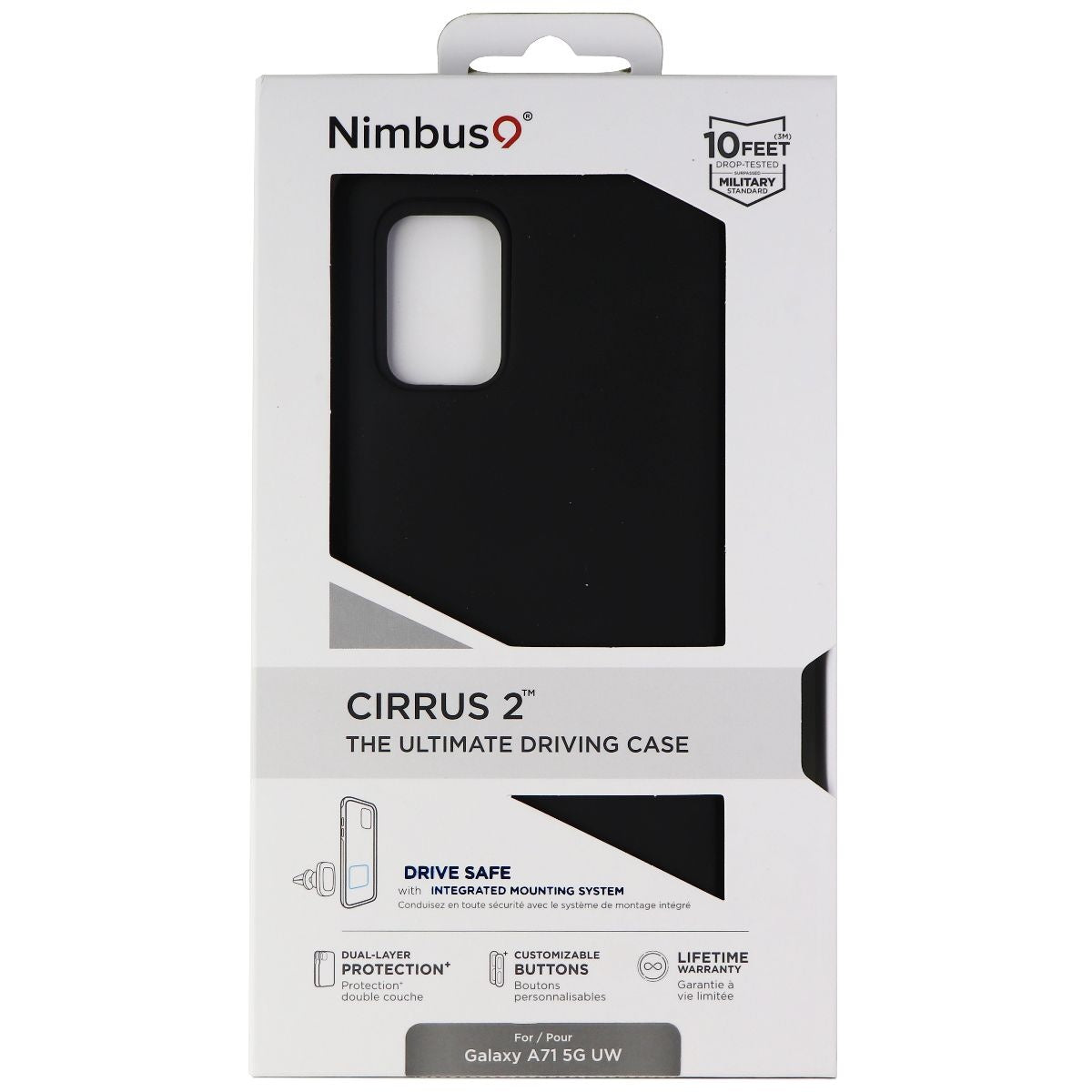 Nimbus9 Cirrus 2 Series Case for Samsung Galaxy A71 5G UW - Black Cell Phone - Cases, Covers & Skins Nimbus9    - Simple Cell Bulk Wholesale Pricing - USA Seller