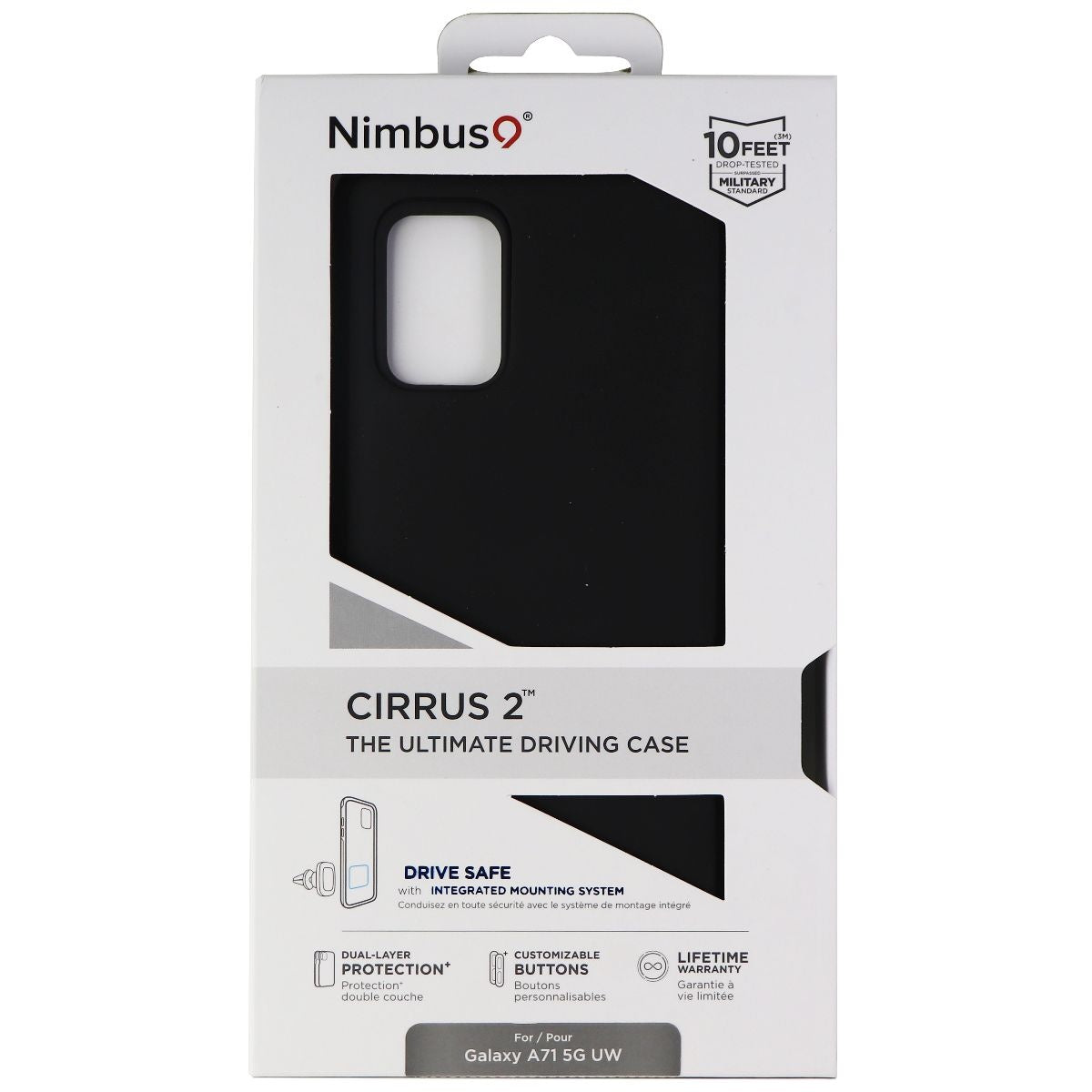 Nimbus9 Cirrus 2 Series Case for Samsung Galaxy A71 5G UW - Black Cell Phone - Cases, Covers & Skins Nimbus9 - Simple Cell Bulk Wholesale Pricing - USA Seller