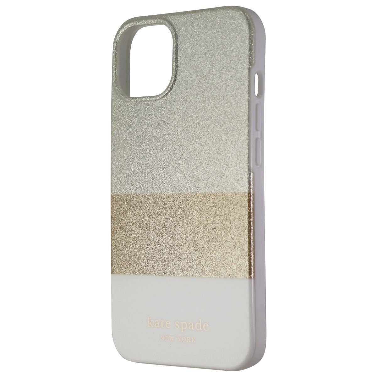 Kate Spade Protective Hardshell Case for iPhone 13 - Glitter Block White