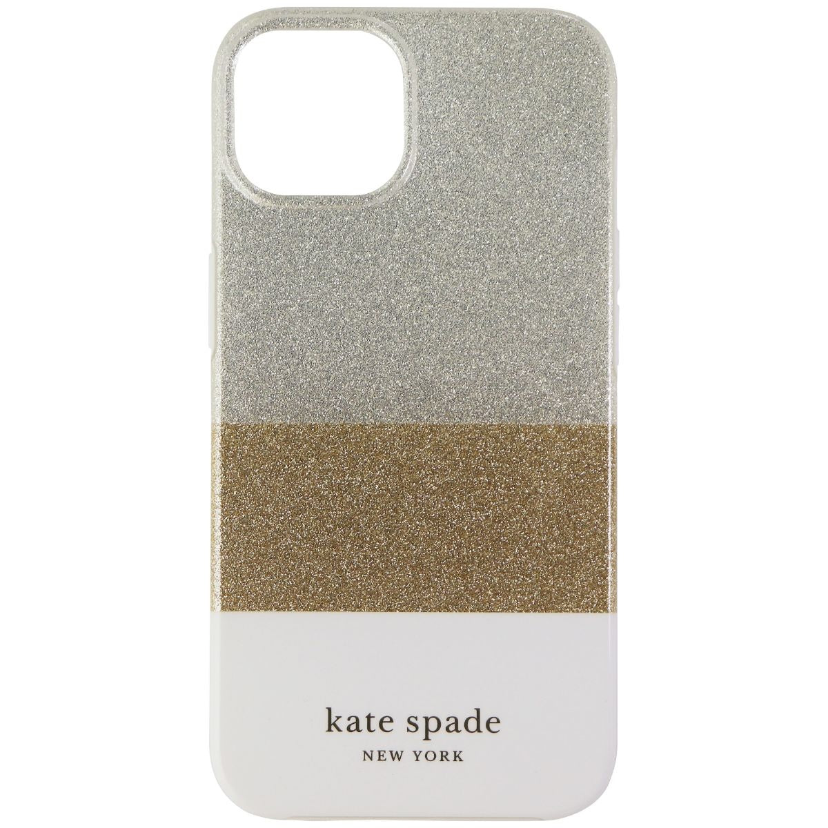 Kate Spade Protective Hardshell Case for iPhone 13 - Glitter Block White