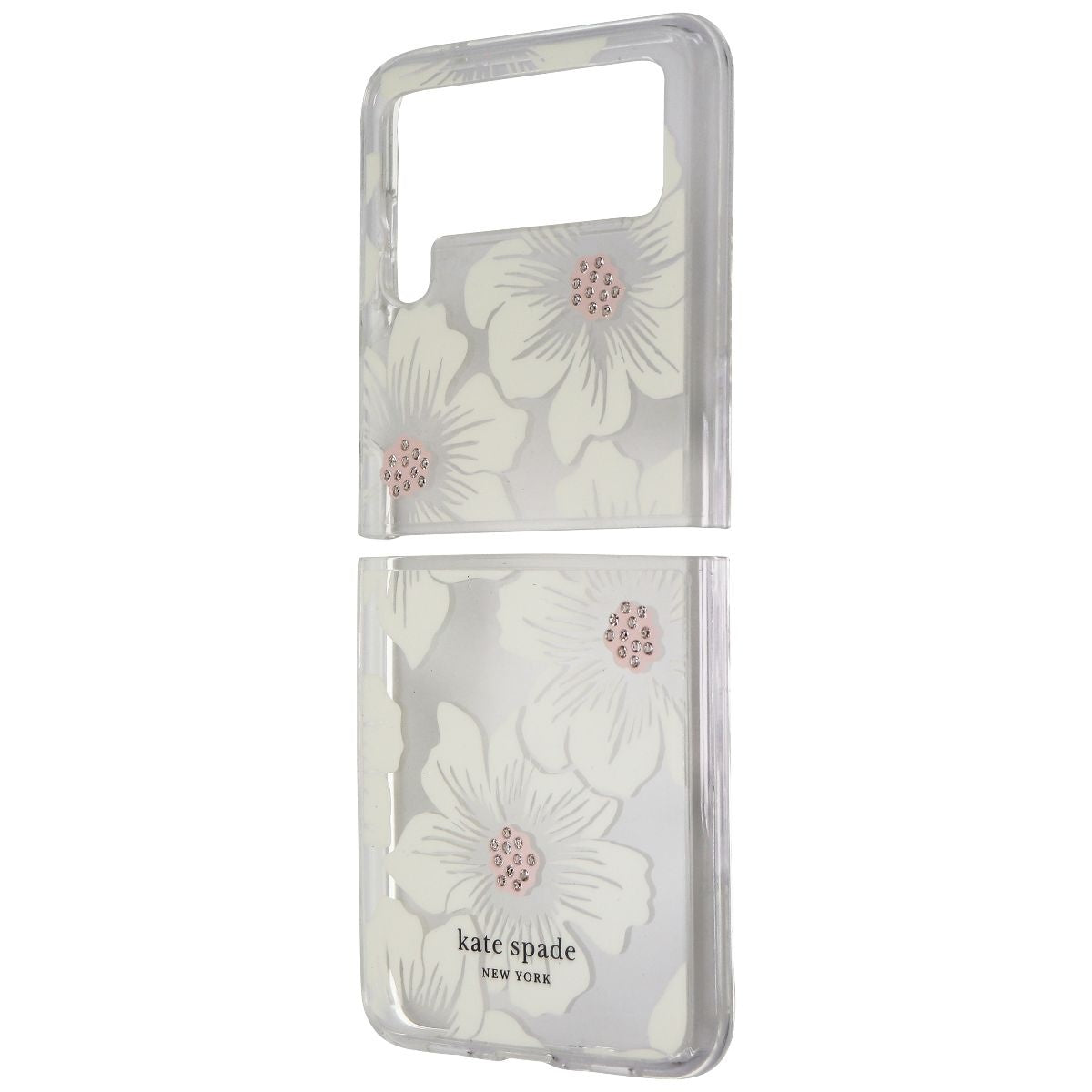 Kate Spade Protective Hardshell Case for Galaxy Z Flip3 5G - Hollyhock/Clear Cell Phone - Cases, Covers & Skins Kate Spade - Simple Cell Bulk Wholesale Pricing - USA Seller