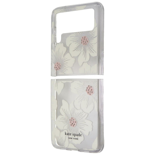 Kate Spade Protective Hardshell Case for Galaxy Z Flip3 5G - Hollyhock/Clear Cell Phone - Cases, Covers & Skins Kate Spade - Simple Cell Bulk Wholesale Pricing - USA Seller