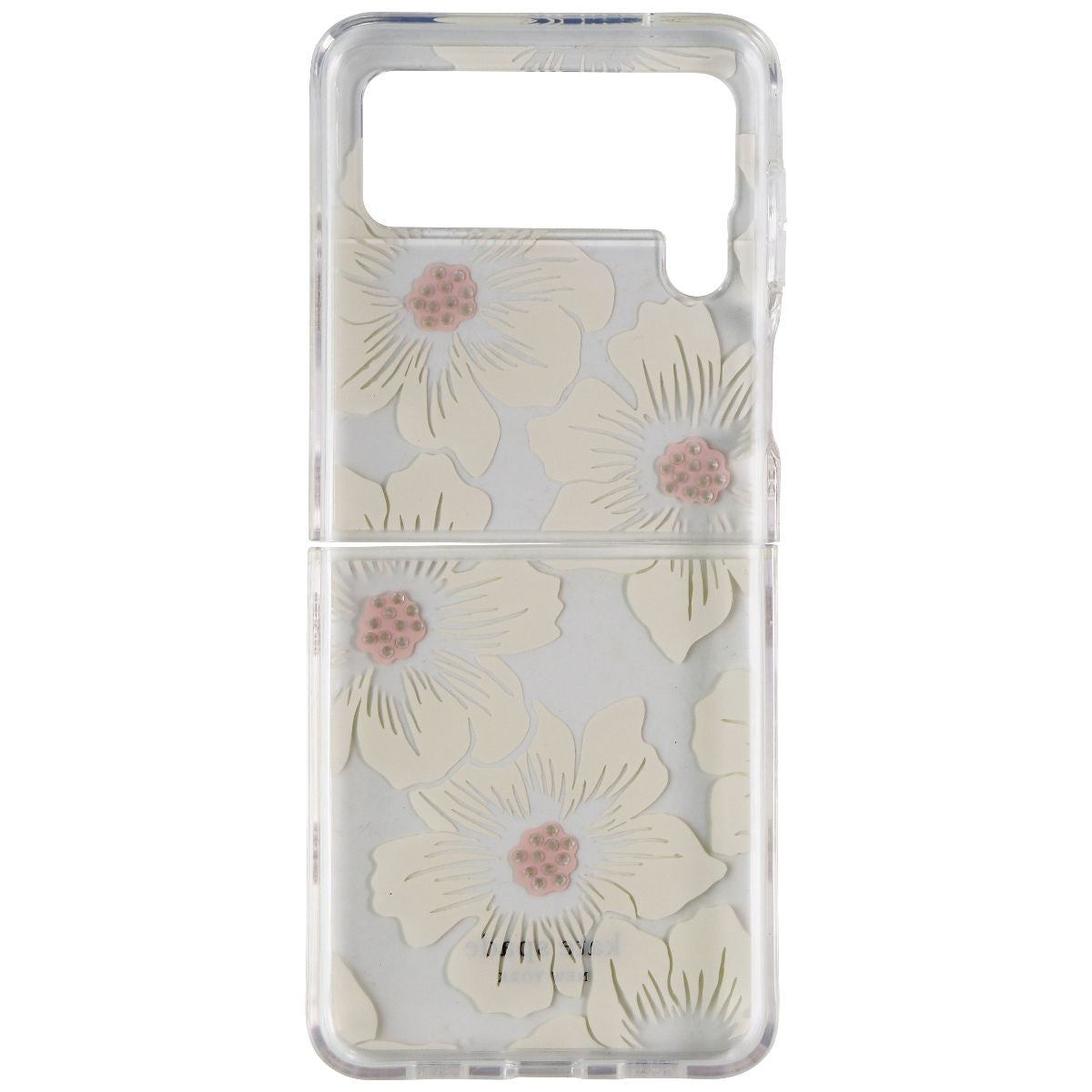 Kate Spade Protective Hardshell Case for Galaxy Z Flip3 5G - Hollyhock/Clear Cell Phone - Cases, Covers & Skins Kate Spade - Simple Cell Bulk Wholesale Pricing - USA Seller