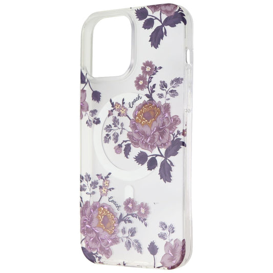 Coach Case for MagSafe for iPhone 13 Pro Max - Moody Floral Purple/Clear Cell Phone - Cases, Covers & Skins Coach - Simple Cell Bulk Wholesale Pricing - USA Seller
