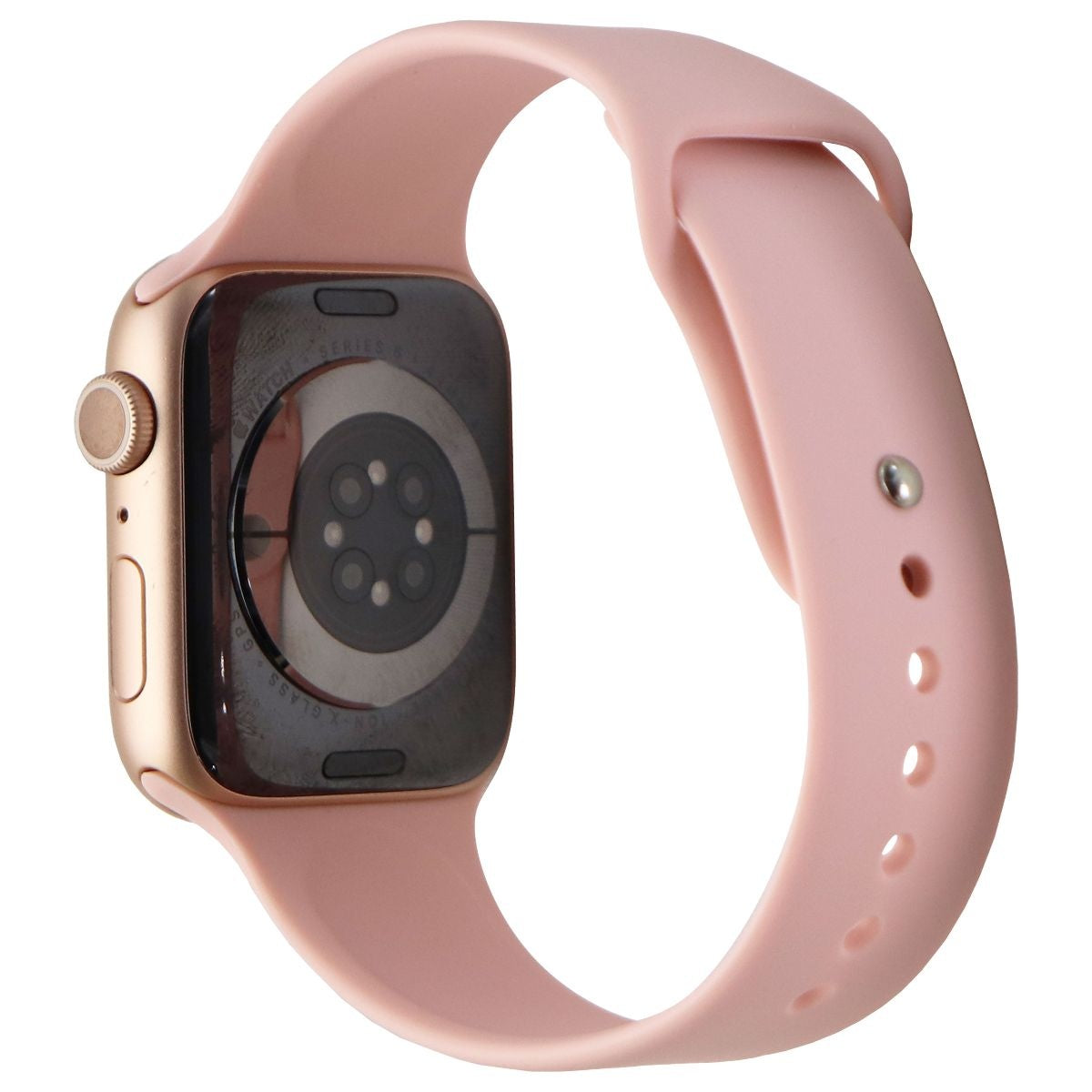 Apple Watch Series 6 (GPS Only) - 44mm Gold Aluminum / Pink Sport Band (A2292) Smart Watches Apple - Simple Cell Bulk Wholesale Pricing - USA Seller