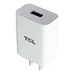 TCL (5V/3A) Adaptive Output Single USB Port Travel Charger Wall Adapter - White Cell Phone - Chargers & Cradles TCL - Simple Cell Bulk Wholesale Pricing - USA Seller