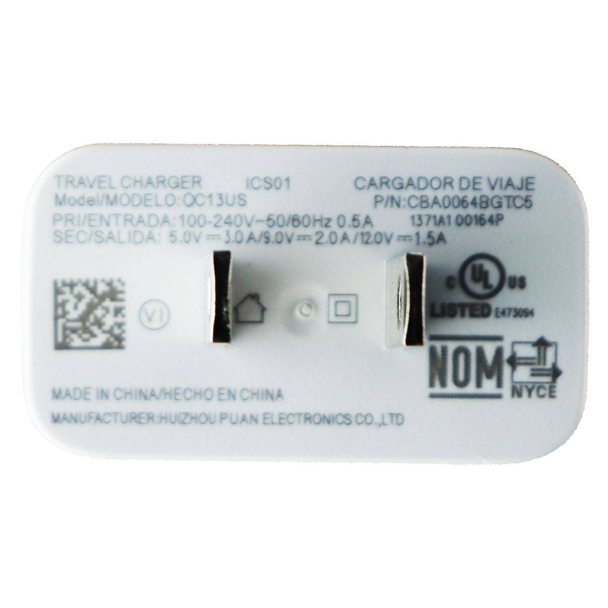 TCL (5V/3A) Adaptive Output Single USB Port Travel Charger Wall Adapter - White Cell Phone - Chargers & Cradles TCL - Simple Cell Bulk Wholesale Pricing - USA Seller