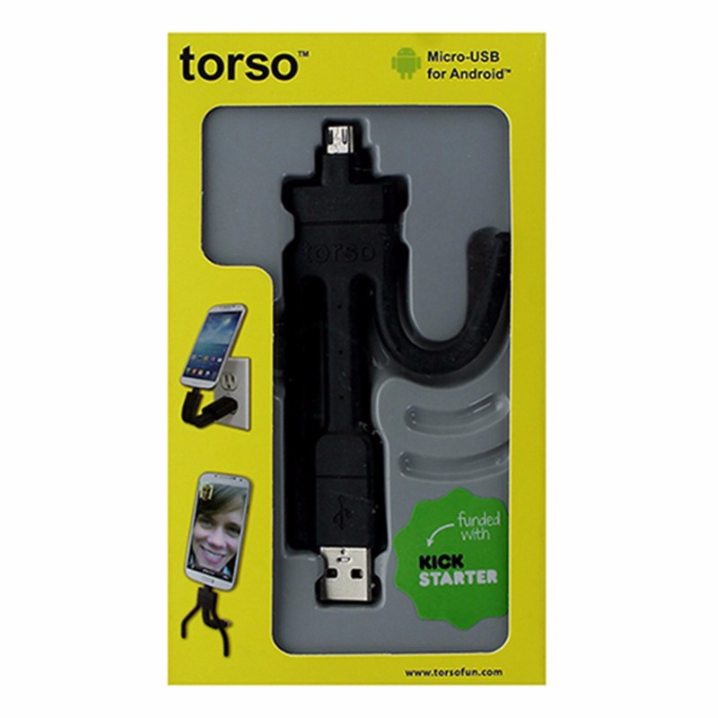 Torso ( TORSO - 025 ) Charge and Sync Adapter for Micro USB Devices - Black Cell Phone - Cables & Adapters Torso - Simple Cell Bulk Wholesale Pricing - USA Seller