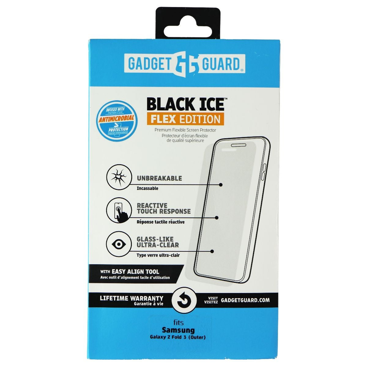 Gadget Guard Black Ice Flex Edition Screen Protector for Galaxy Z Fold3 (Outer) Cell Phone - Screen Protectors Gadget Guard - Simple Cell Bulk Wholesale Pricing - USA Seller