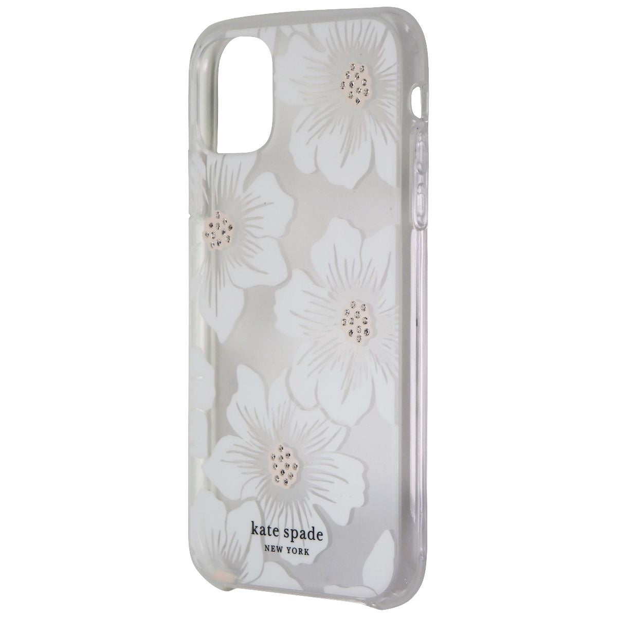 Kate Spade Hardshell Case for Apple iPhone 11 - White Hollyhock/Clear Cell Phone - Cases, Covers & Skins Kate Spade - Simple Cell Bulk Wholesale Pricing - USA Seller