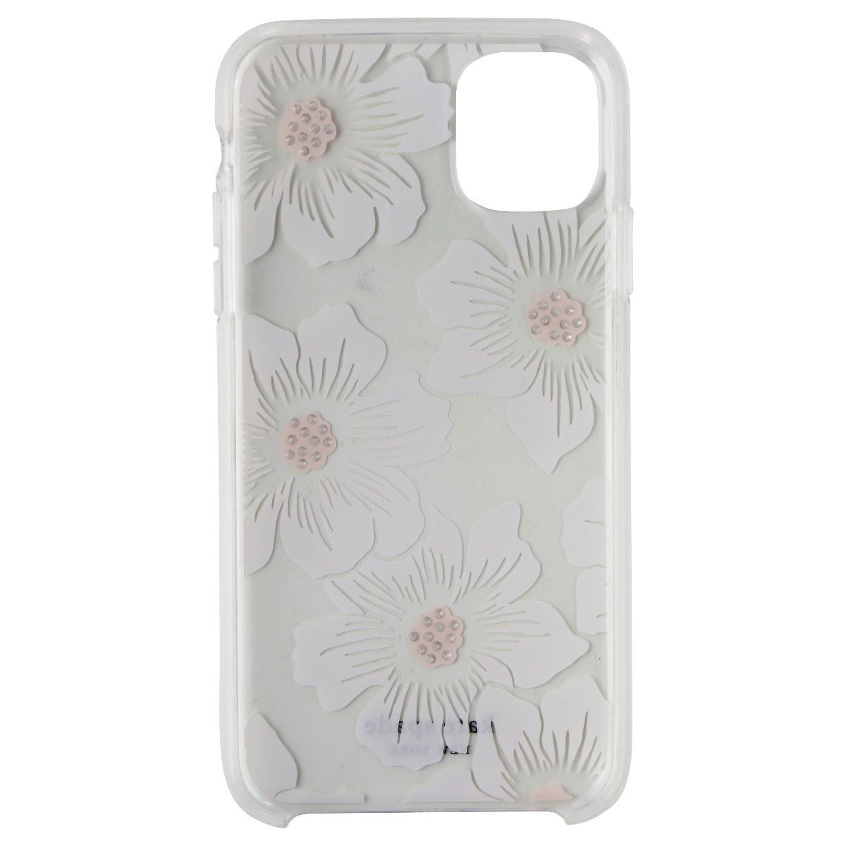 Kate Spade Hardshell Case for Apple iPhone 11 - White Hollyhock/Clear Cell Phone - Cases, Covers & Skins Kate Spade - Simple Cell Bulk Wholesale Pricing - USA Seller