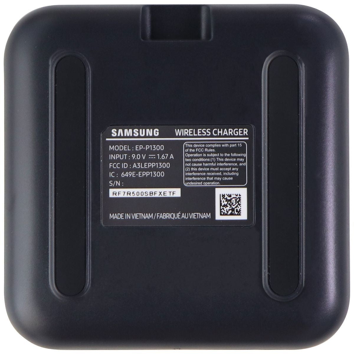 Samsung Wireless Fast Charge Pad (2021) for Qi Enabled Phones - Black (EP-P1300) Cell Phone - Chargers & Cradles Samsung Electronics - Simple Cell Bulk Wholesale Pricing - USA Seller
