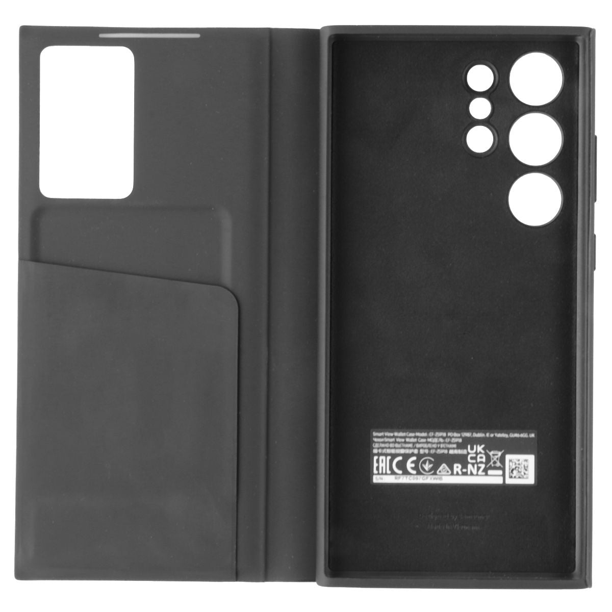 Samsung S-View Wallet Case for Samsung Galaxy S23 Ultra - Black (EF-ZS918CBE) Cell Phone - Cases, Covers & Skins Samsung - Simple Cell Bulk Wholesale Pricing - USA Seller