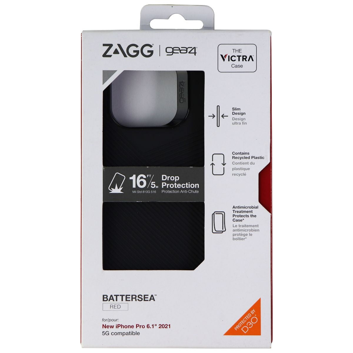 ZAGG Gear4 Battersea Series Hard Case for Apple iPhone 13 Pro - Black Cell Phone - Cases, Covers & Skins Zagg - Simple Cell Bulk Wholesale Pricing - USA Seller