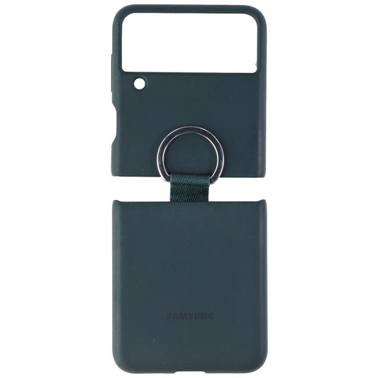 Samsung Silicone Protective Cover with Ring for Galaxy Z Flip3 5G - Green Cell Phone - Cases, Covers & Skins Samsung Electronics - Simple Cell Bulk Wholesale Pricing - USA Seller