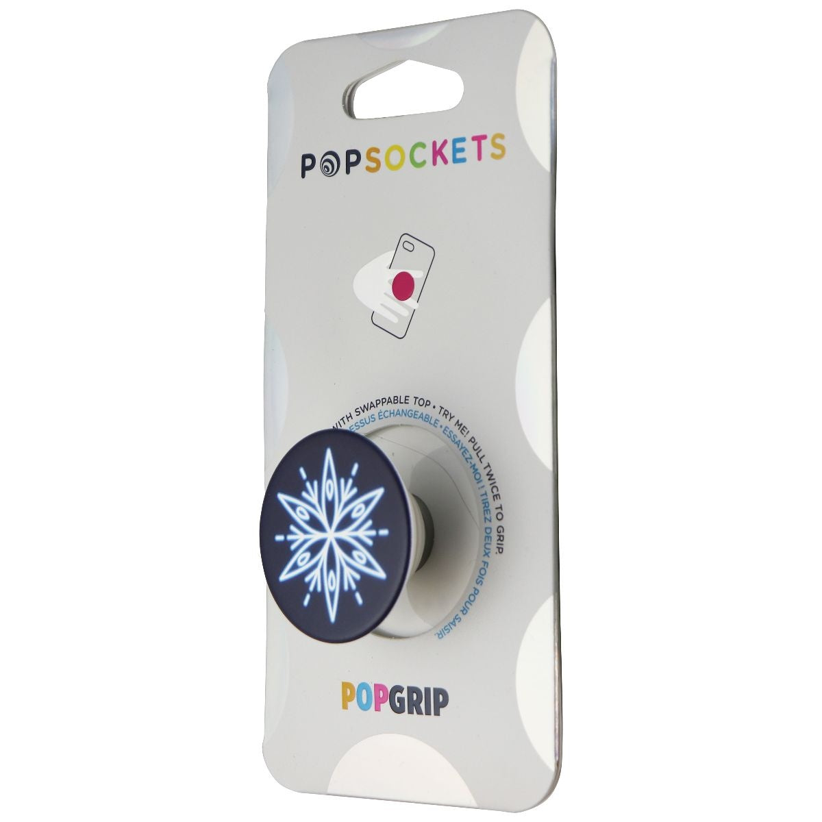PopSockets: PopGrip Expanding Stand and Grip with Swappable Top - Neon Snowflake Cell Phone - Mounts & Holders PopSockets - Simple Cell Bulk Wholesale Pricing - USA Seller