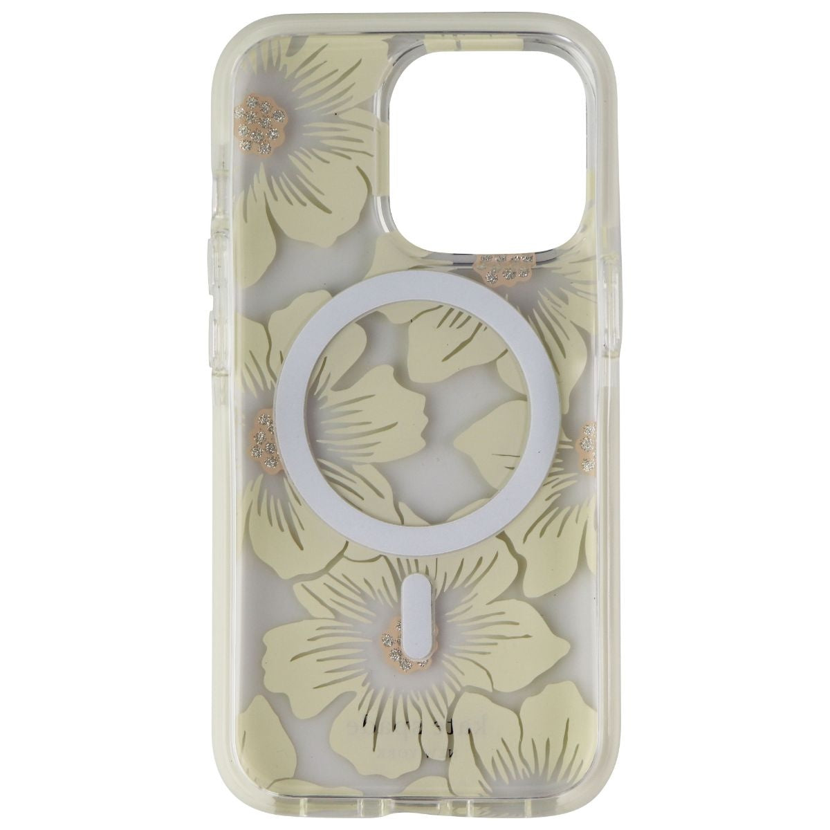 Kate Spade Hardshell Case for MagSafe for iPhone 13 Pro - Hollyhock Floral Clear Cell Phone - Cases, Covers & Skins Kate Spade    - Simple Cell Bulk Wholesale Pricing - USA Seller