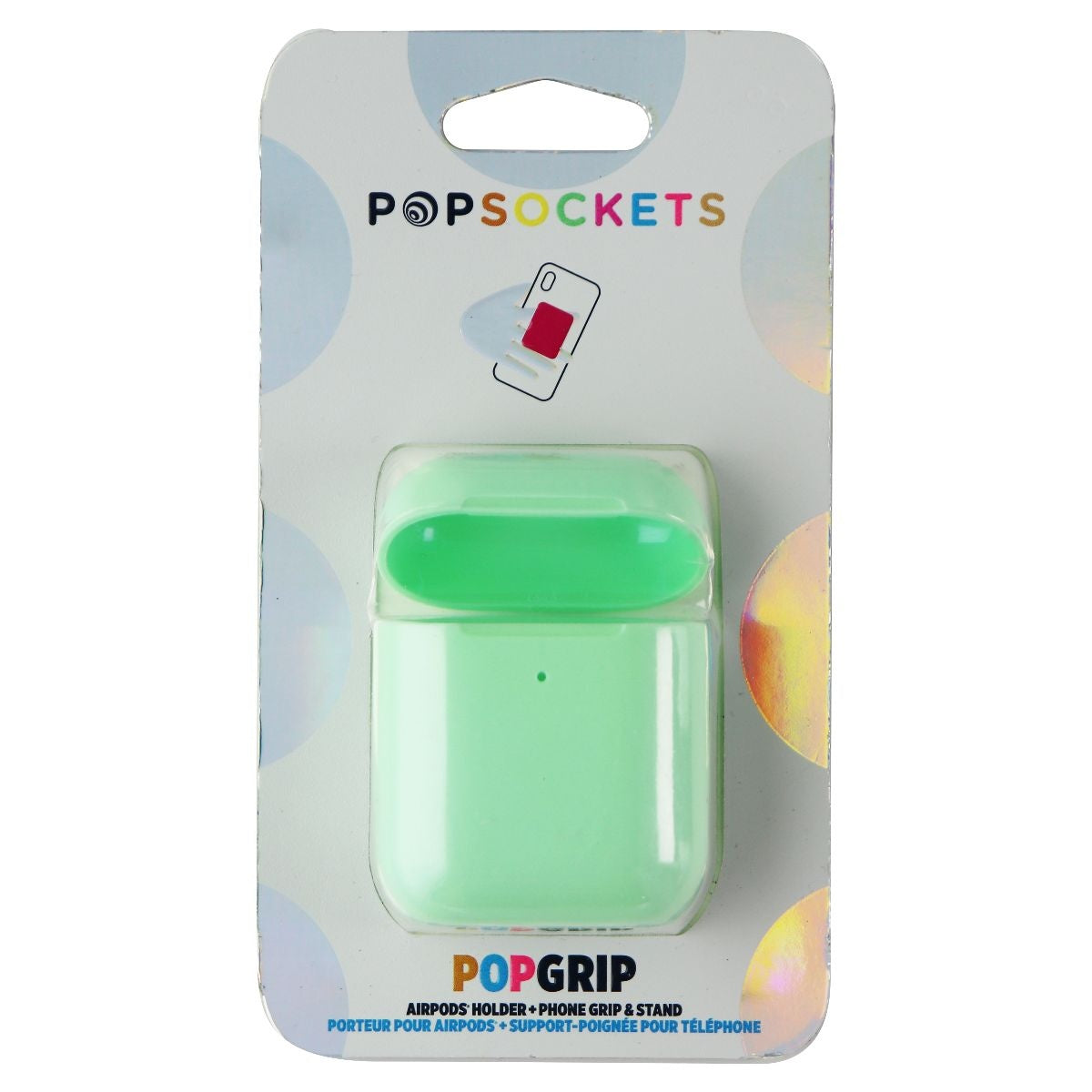PopSockets PopGrip Series Airpods Holder + Phone Grip/Stand - Neo Mint Cell Phone - Cases, Covers & Skins PopSockets - Simple Cell Bulk Wholesale Pricing - USA Seller
