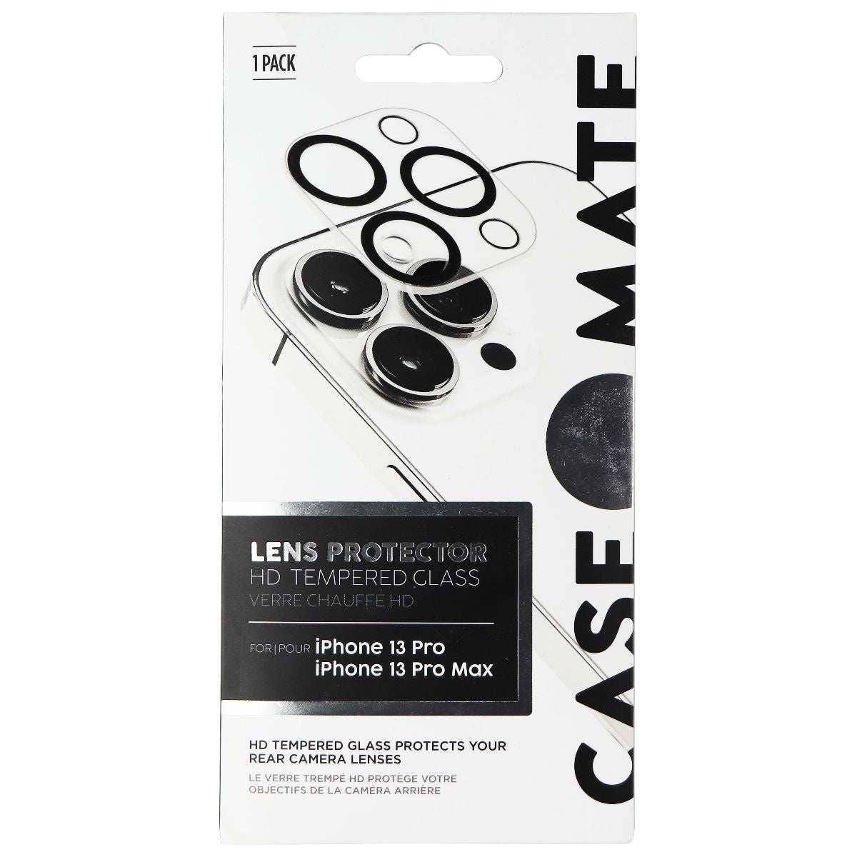Case Mate HD Tempered Glass Lens Protector for iPhone 13 Pro Max / 13 Pro Cell Phone - Screen Protectors Case-Mate - Simple Cell Bulk Wholesale Pricing - USA Seller
