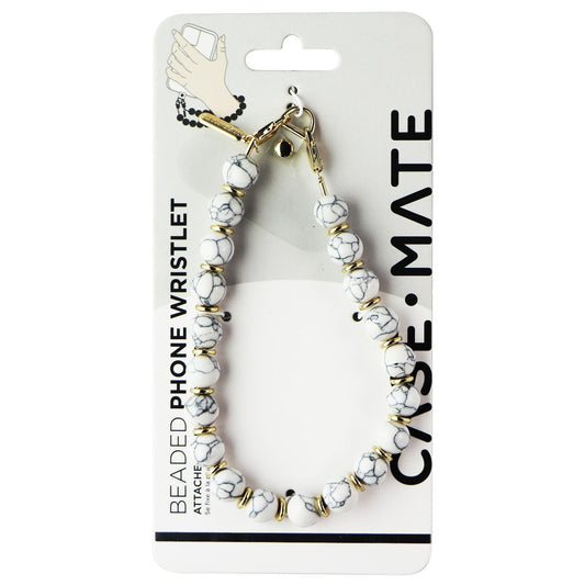 Case-Mate Beaded Phone Wristlet for iPhones - White Marble Cell Phone - Armbands Case-Mate    - Simple Cell Bulk Wholesale Pricing - USA Seller