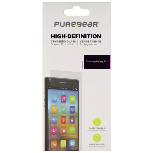 PureGear HD Tempered Glass Screen Protector for Samsung Galaxy A21 - Clear Cell Phone - Screen Protectors PureGear    - Simple Cell Bulk Wholesale Pricing - USA Seller