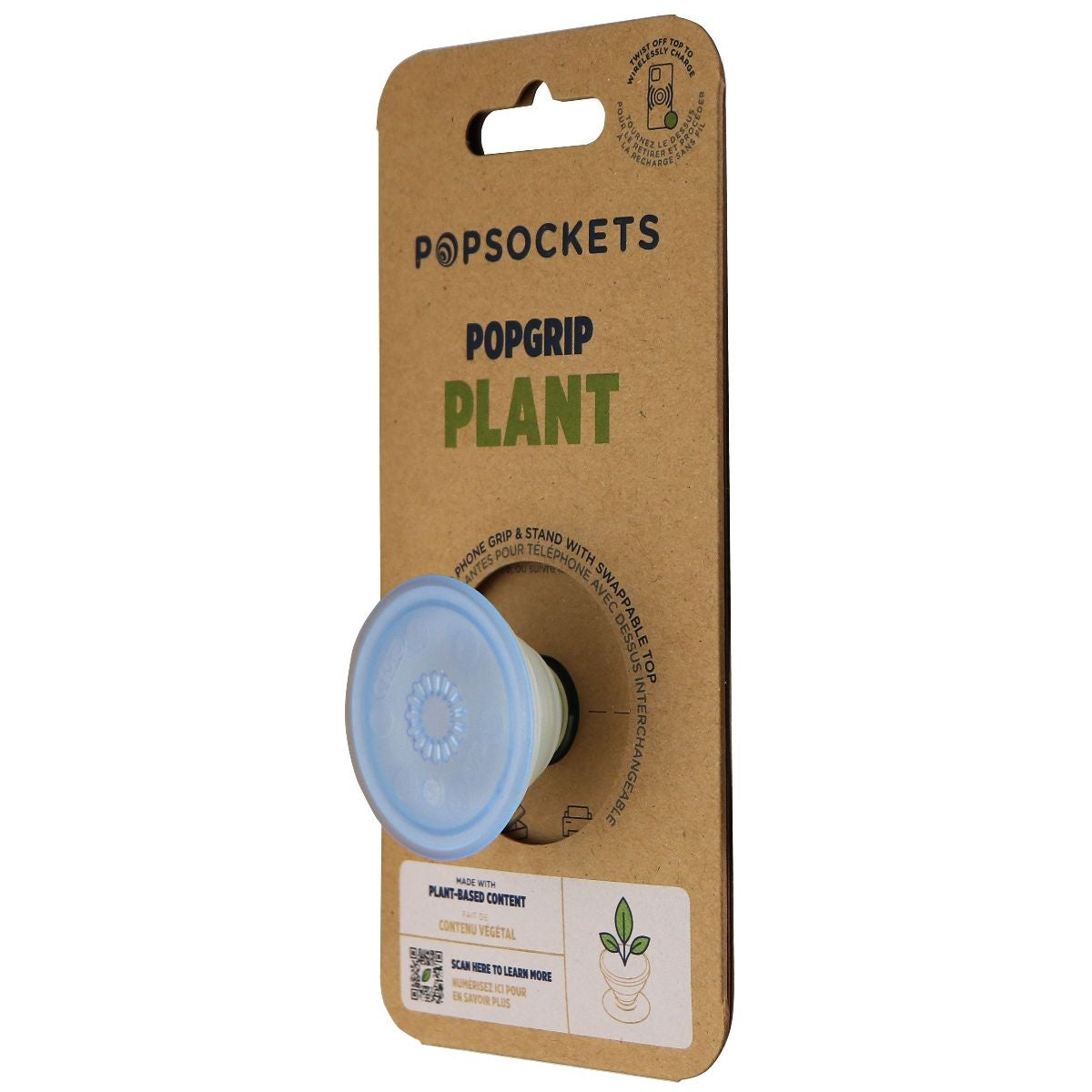 PopSockets PopGrip Plant Stand and Grip with Swappable Top - Ice Blue Cell Phone - Mounts & Holders PopSockets - Simple Cell Bulk Wholesale Pricing - USA Seller