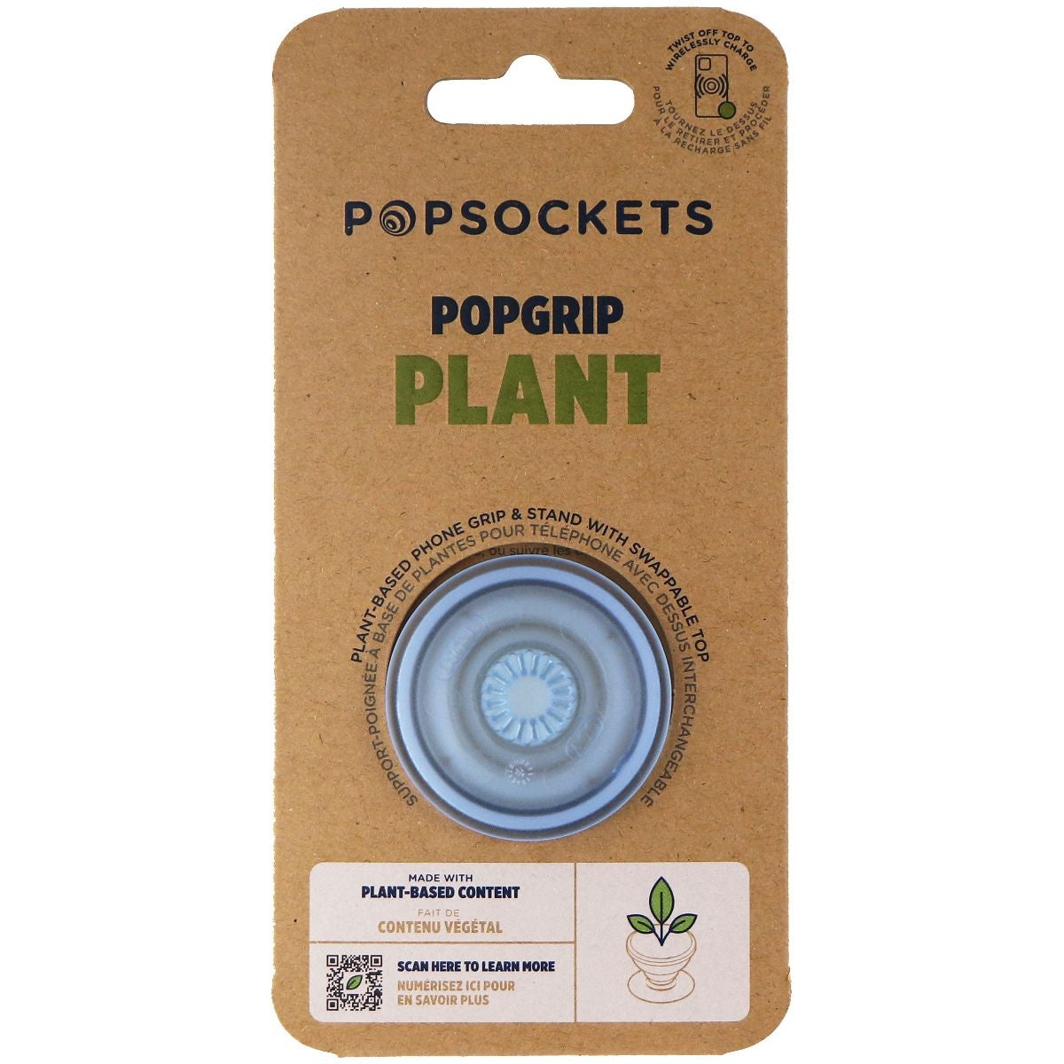 PopSockets PopGrip Plant Stand and Grip with Swappable Top - Ice Blue Cell Phone - Mounts & Holders PopSockets - Simple Cell Bulk Wholesale Pricing - USA Seller