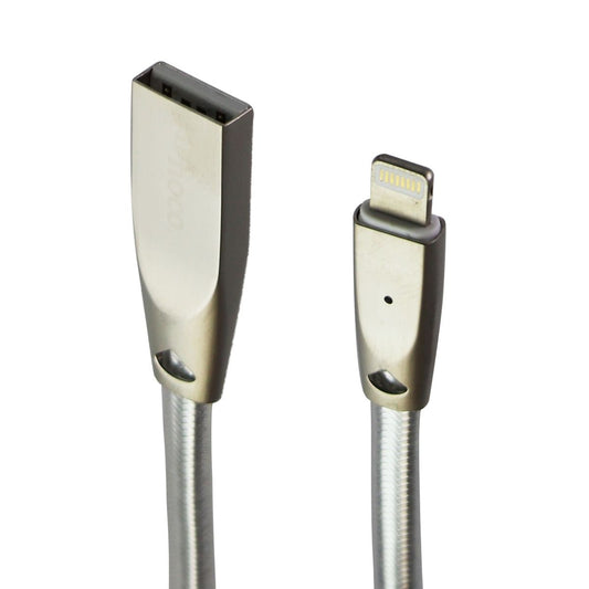 Hoco U9 4-Foot/1.2M Zinc Alloy Jelly Knitted 8-Pin Charge & Sync Cable - Silver Cell Phone - Cables & Adapters HoCo - Simple Cell Bulk Wholesale Pricing - USA Seller