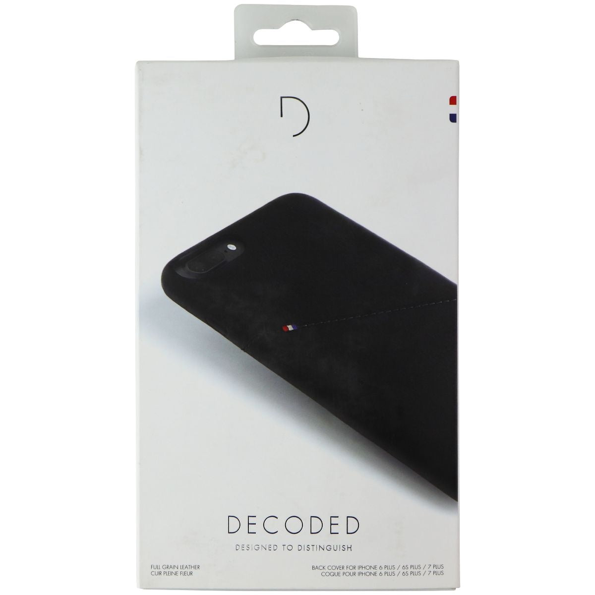 Decoded Hard Back Leather Cover Case for Apple iPhone 8 Plus/7 Plus - Black Cell Phone - Cases, Covers & Skins Decoded    - Simple Cell Bulk Wholesale Pricing - USA Seller