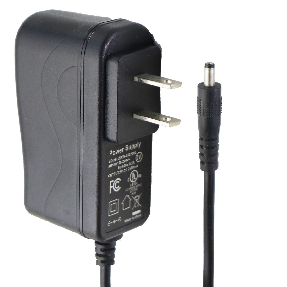 Power Supply Wall Adapter (SAW-0502500) - Black Computer Parts - Power Supplies Unbranded    - Simple Cell Bulk Wholesale Pricing - USA Seller