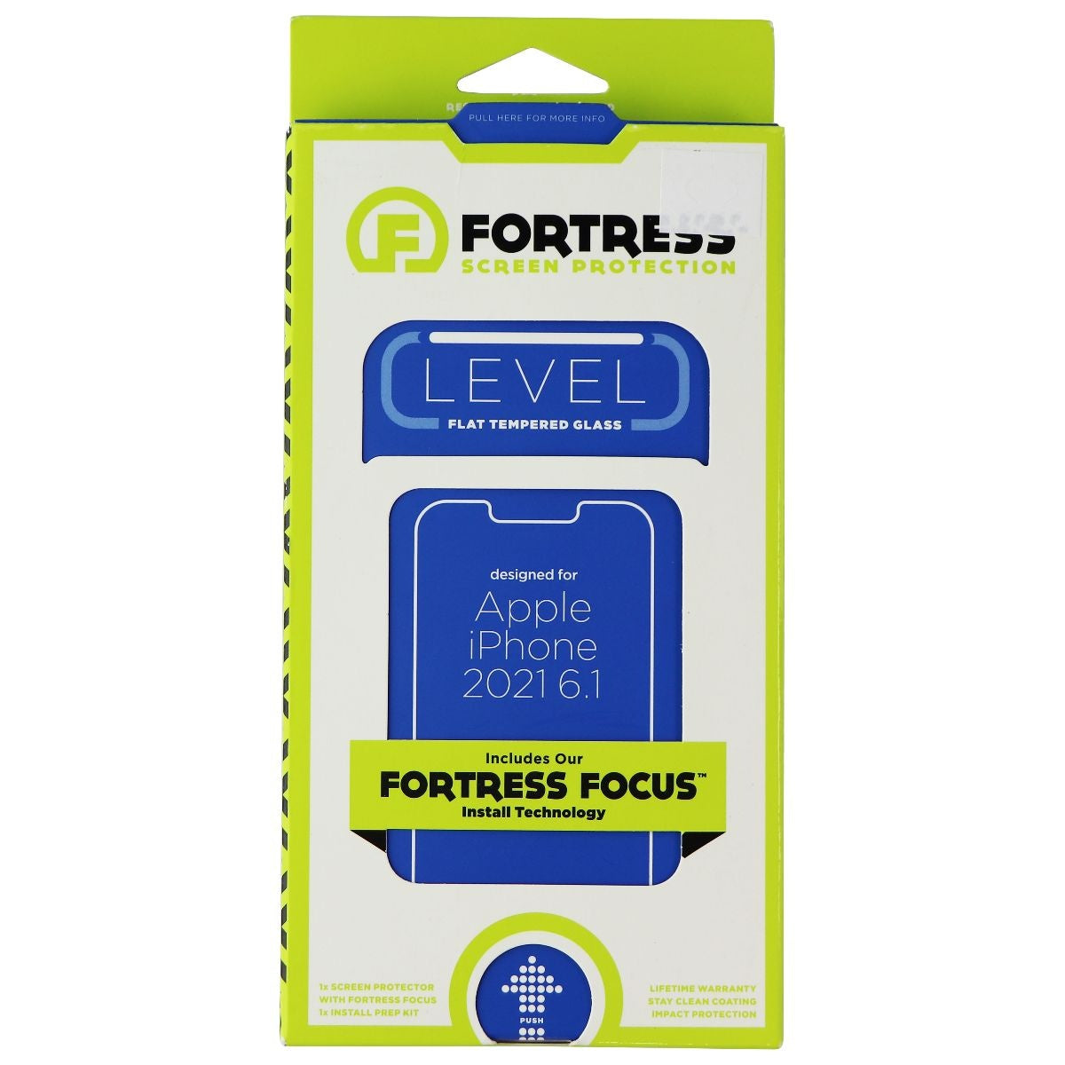 Fortress Level Series Tempered Glass Screen Protector for Apple iPhone 13 Cell Phone - Screen Protectors Fortress    - Simple Cell Bulk Wholesale Pricing - USA Seller