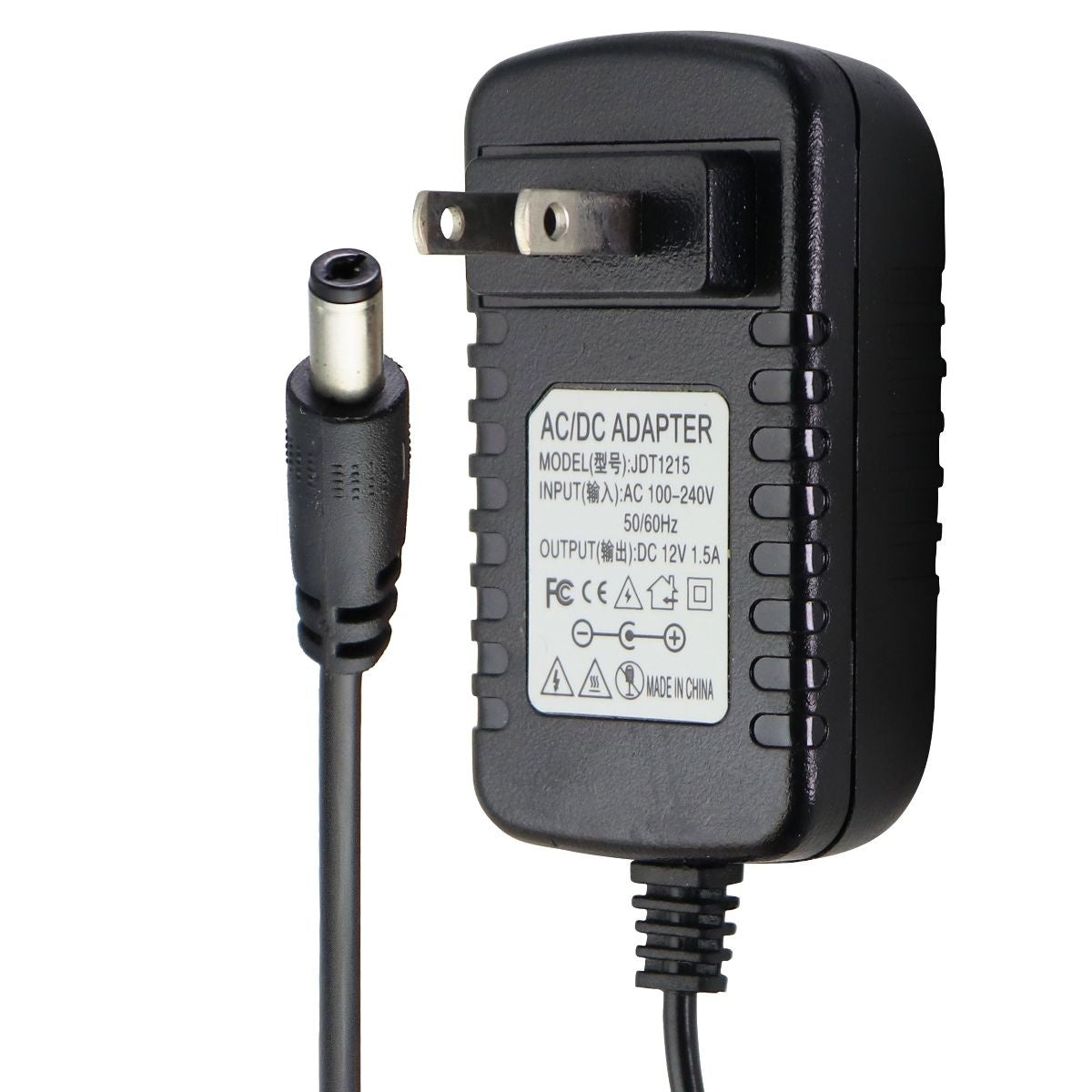 (12V/1.5A) AC/DC Adapter Wall Power Charger - Black (JDT1215) Multipurpose Batteries & Power - Multipurpose AC to DC Adapters Unbranded    - Simple Cell Bulk Wholesale Pricing - USA Seller