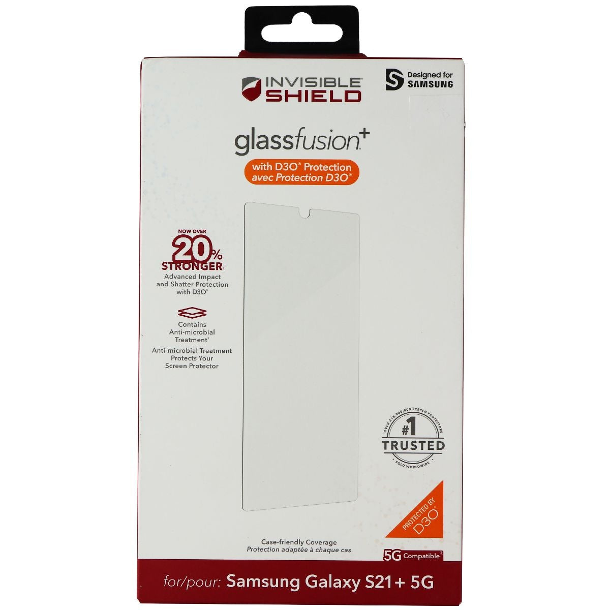 ZAGG InvisibleShield GlassFusion+ Screen Protector for Samsung Galaxy S21+ 5G Cell Phone - Screen Protectors Zagg - Simple Cell Bulk Wholesale Pricing - USA Seller