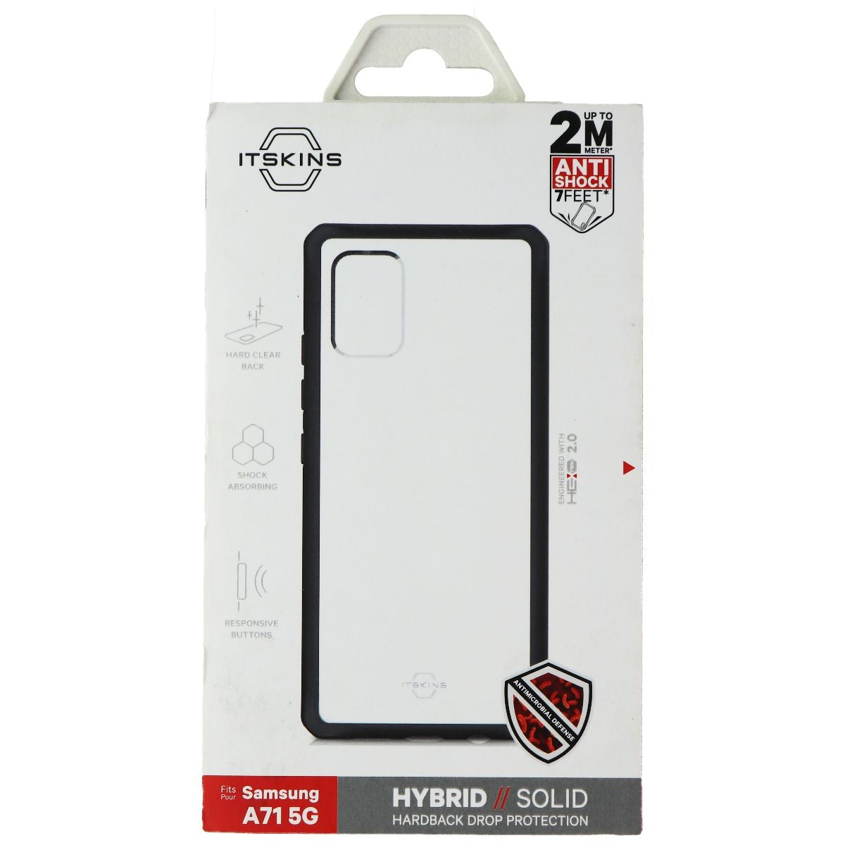 ITSKINS Hybrid Solid Series Case for Samsung Galaxy A71 5G - Clear/Black Cell Phone - Cases, Covers & Skins ITSKINS    - Simple Cell Bulk Wholesale Pricing - USA Seller