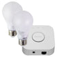 Philips Hue A19 White Bulb Starter Kit with 2 Bulbs & Bridge