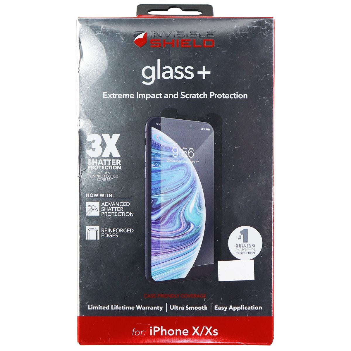 Zagg Invisible Shield Glass+ for iPhone Xs / X Cell Phone - Screen Protectors Zagg - Simple Cell Bulk Wholesale Pricing - USA Seller