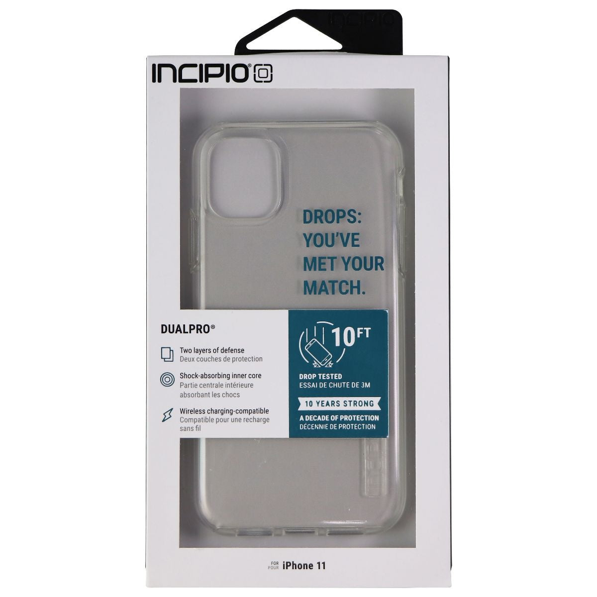 Incipio DualPro Dual Layer Case for Apple iPhone 11 - Clear Cell Phone - Cases, Covers & Skins Incipio - Simple Cell Bulk Wholesale Pricing - USA Seller