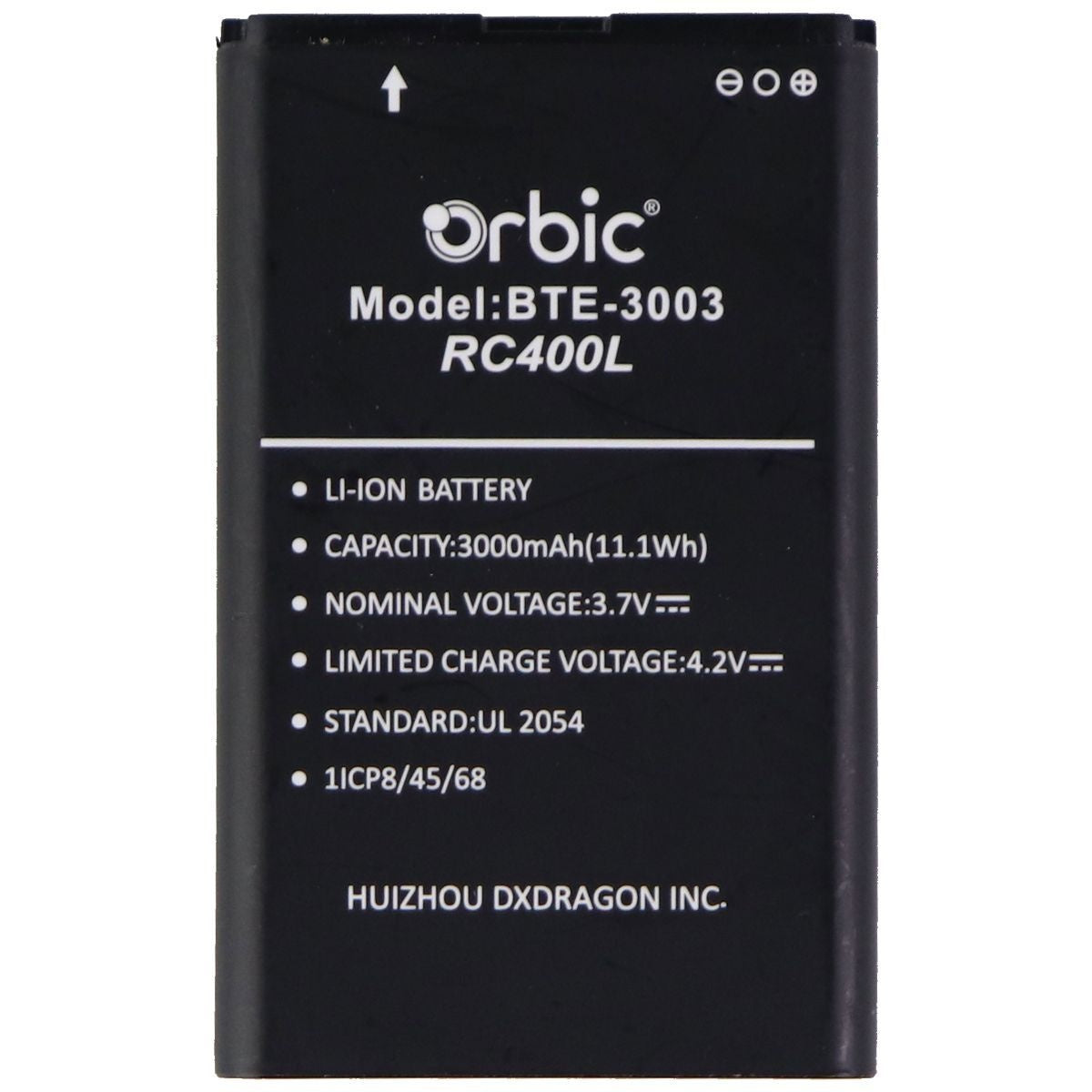 Orbic Rechargeable 3,000mAh 3.7V Li-ion Battery - Black (BTE-3003 / RC400L)
