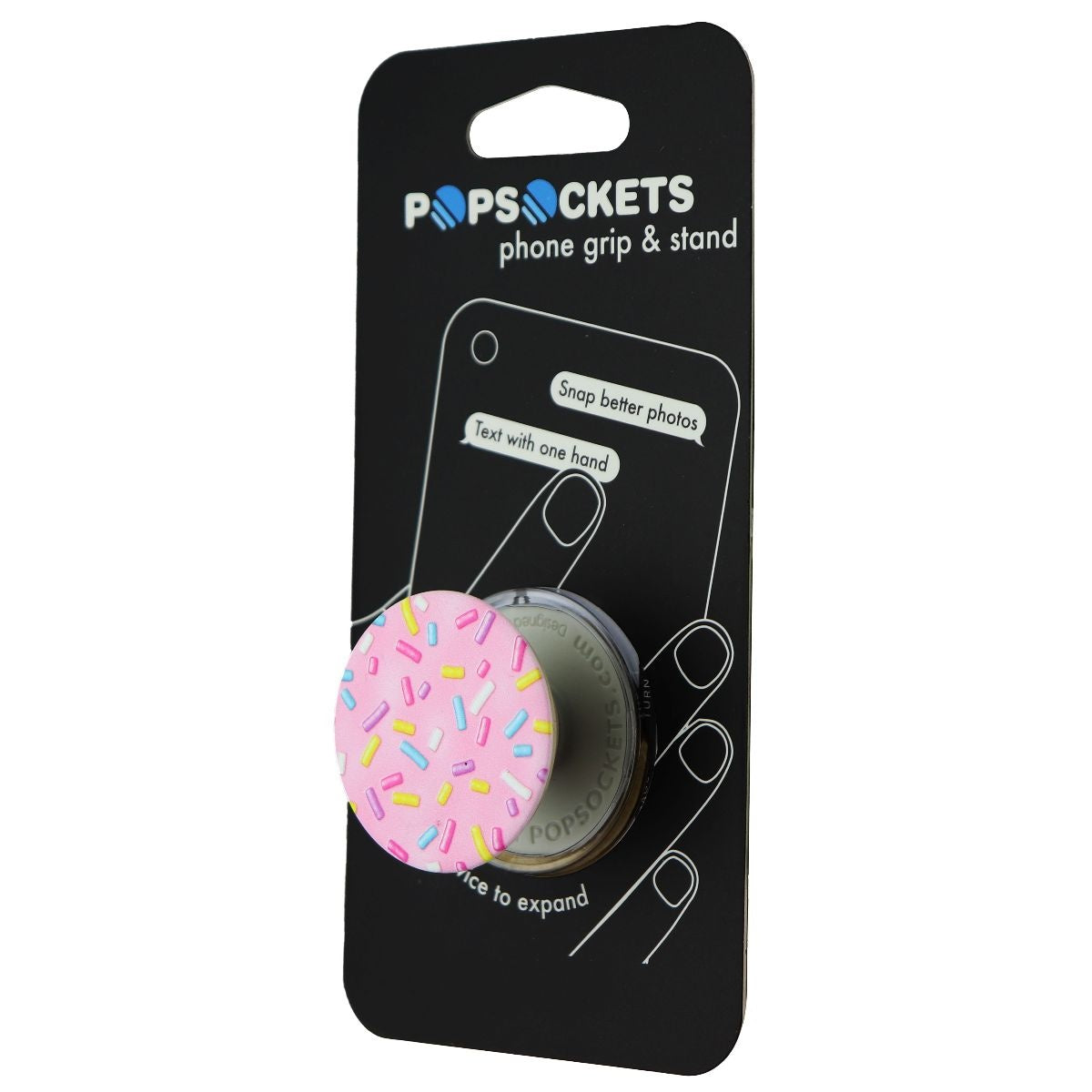 PopSockets: Collapsible Grip & Stand for Phones and Tablets - Pink Sprinkles Cell Phone - Mounts & Holders PopSockets - Simple Cell Bulk Wholesale Pricing - USA Seller