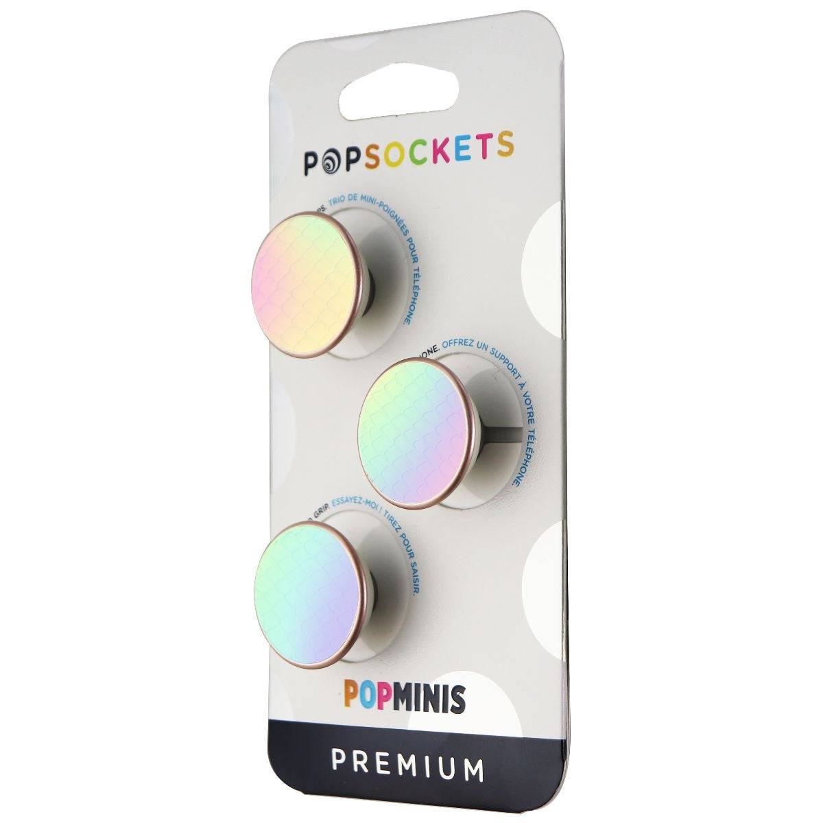 PopSockets PopMinis: Mini Grips for Phones & Tablets (3 Pack) - Iridescent Snake Cell Phone - Mounts & Holders PopSockets - Simple Cell Bulk Wholesale Pricing - USA Seller