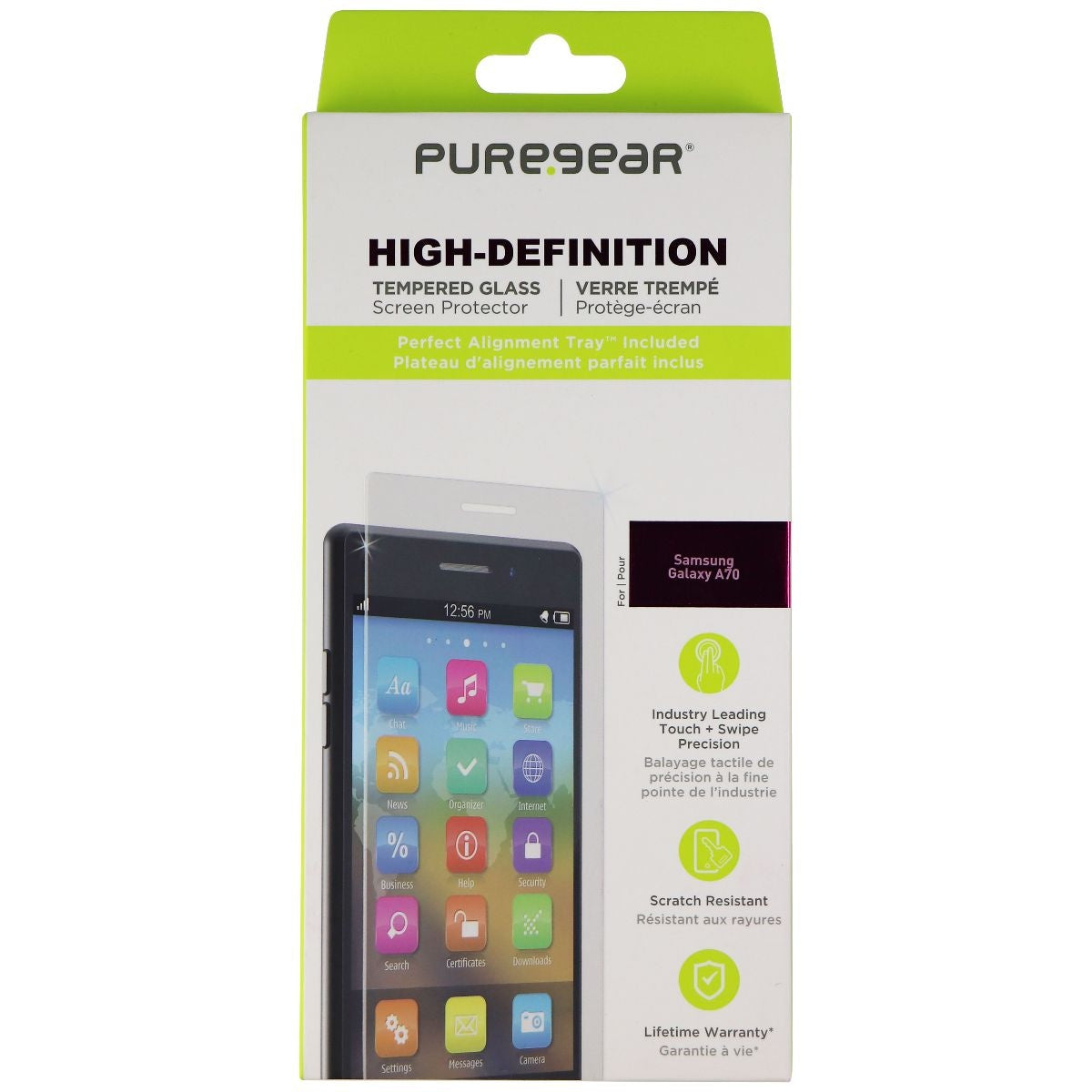 PureGear HD Tempered Glass Screen Protector for Samsung Galaxy A70 - Clear Cell Phone - Screen Protectors PureGear    - Simple Cell Bulk Wholesale Pricing - USA Seller